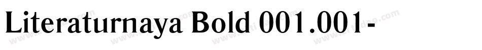 Literaturnaya Bold 001.001字体转换